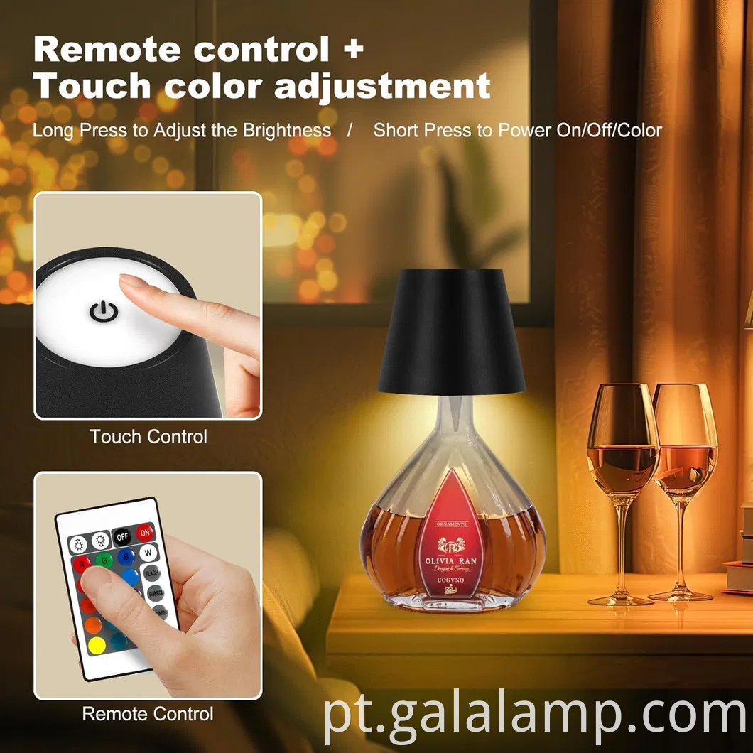 Modern Premium Touch Control Led Led Wine Bottle Stopper Lamp